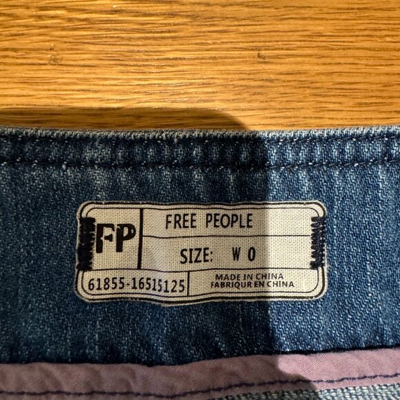 Free People Blue Denim Button Up Mini Skirt - Picture 3 of 3